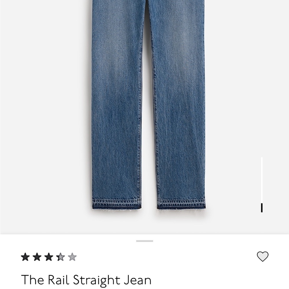 Madewell The Rail Straight Jean - Reston wash - Picture 6 of 16